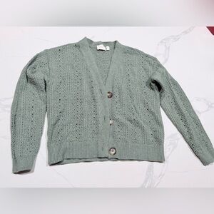 Cyrus Sage Button-Up Cardigan